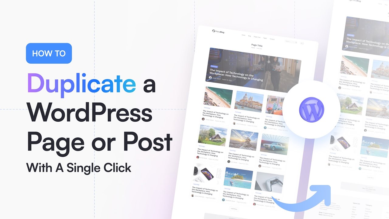 How to Duplicate a #wordpress Page or Post with a Single Click | Easy and Hassle-Free