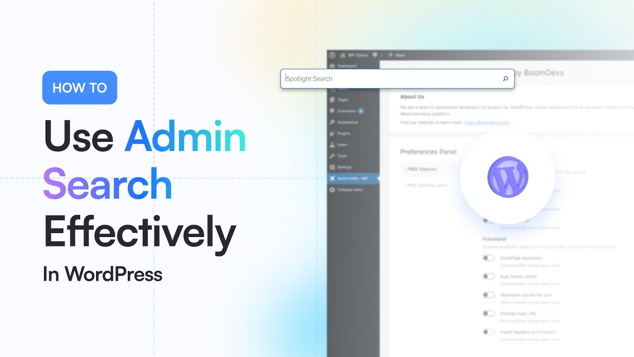 How to Use WordPress Admin Search Effectively | Step-by-Step Guide