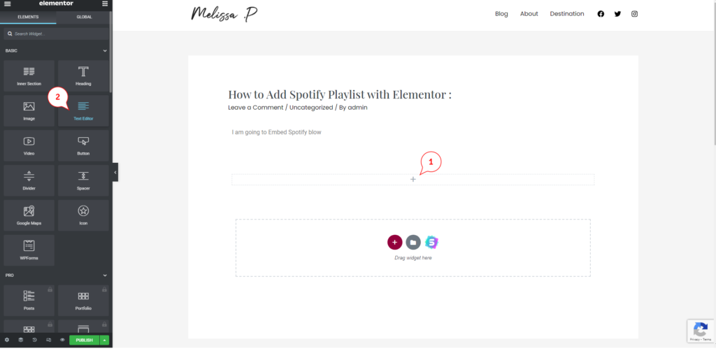 embed spotify playlist wordpress with elementor WP Messiah