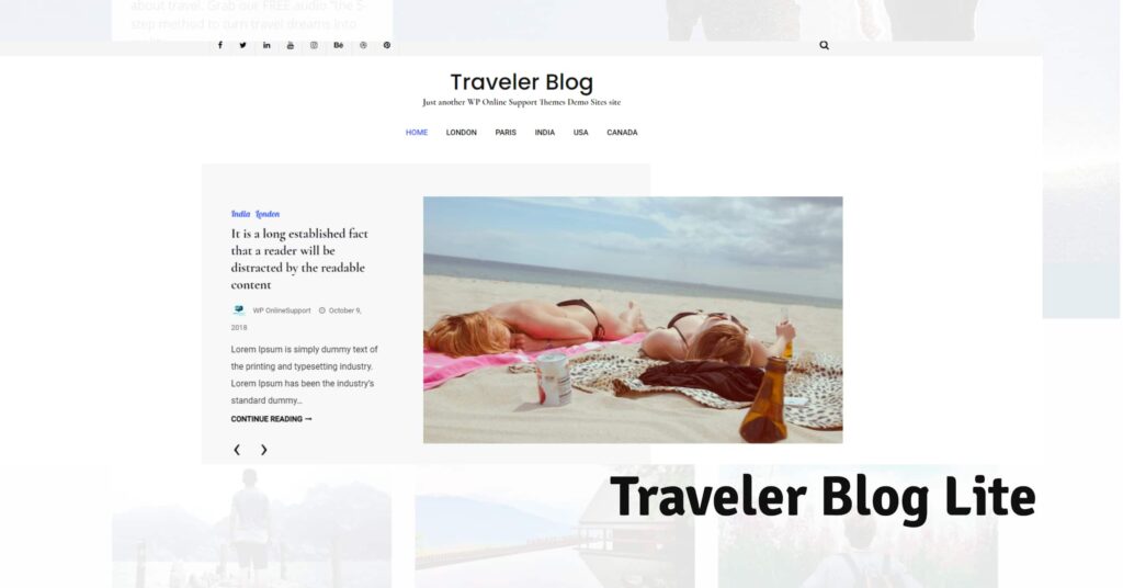 Traveler Blog Lite WP Messiah