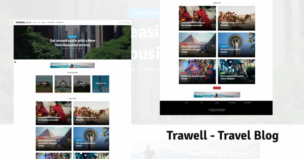 Trawell WordPress Themes for Travel Blogs WP Messiah