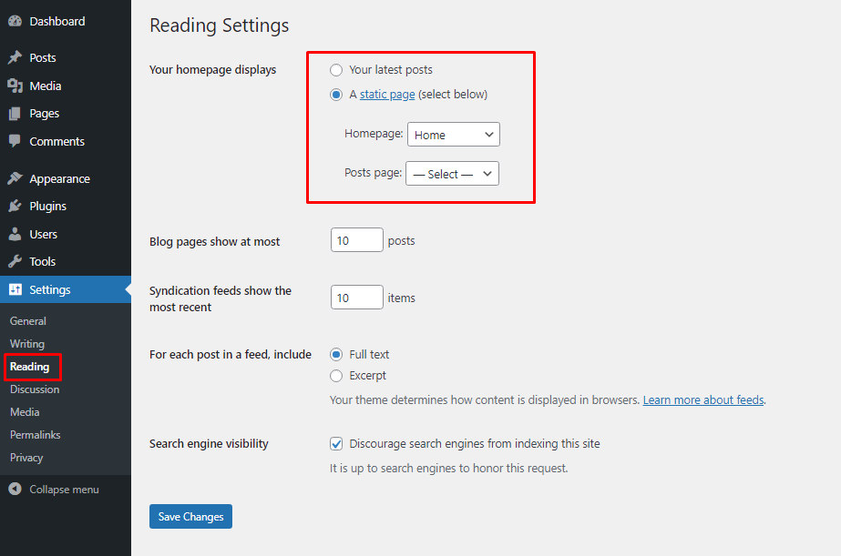 How to Create a Separate Page for Blog Posts in WordPress 2 WP Messiah