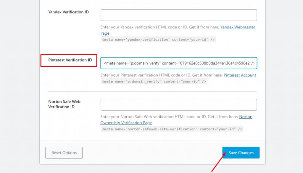 Verification interface