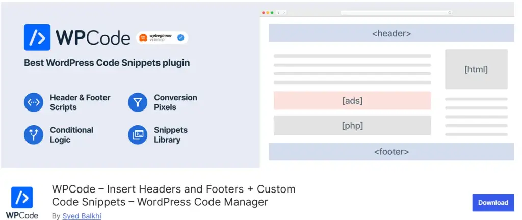 WP Header Footer