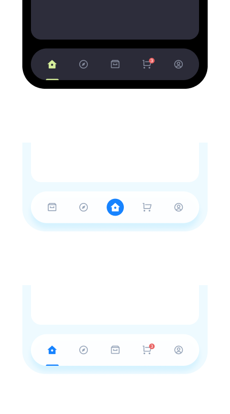 Wp Mobile Bottom Menu 19 premade design 4